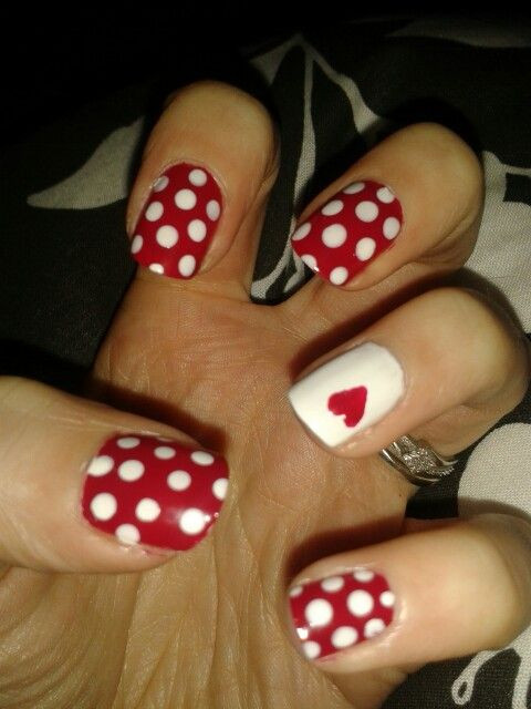 Queen Of Hearts Nail Designs
 Queen of hearts nail art Makeup and nails