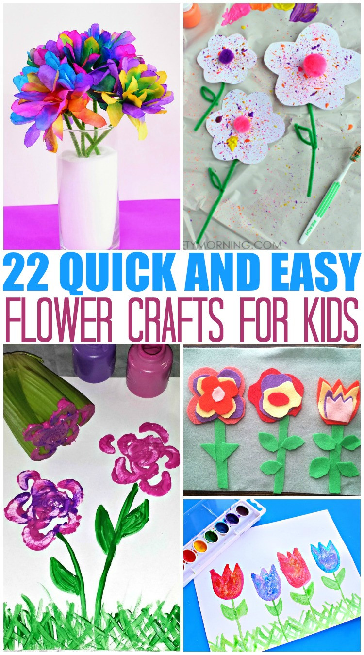Quick Easy Crafts For Kids
 20 Quick and Easy Flower Crafts for Kids The Mom Creative