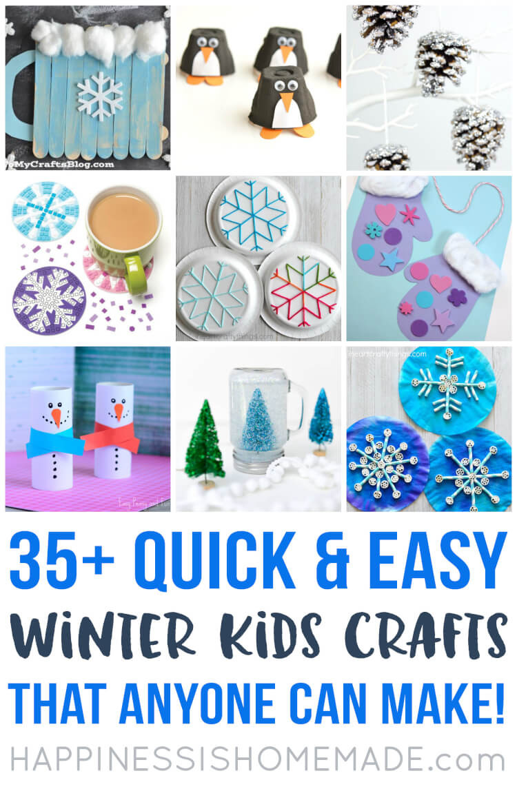 Quick Easy Crafts For Kids
 Easy Winter Kids Crafts That Anyone Can Make Happiness