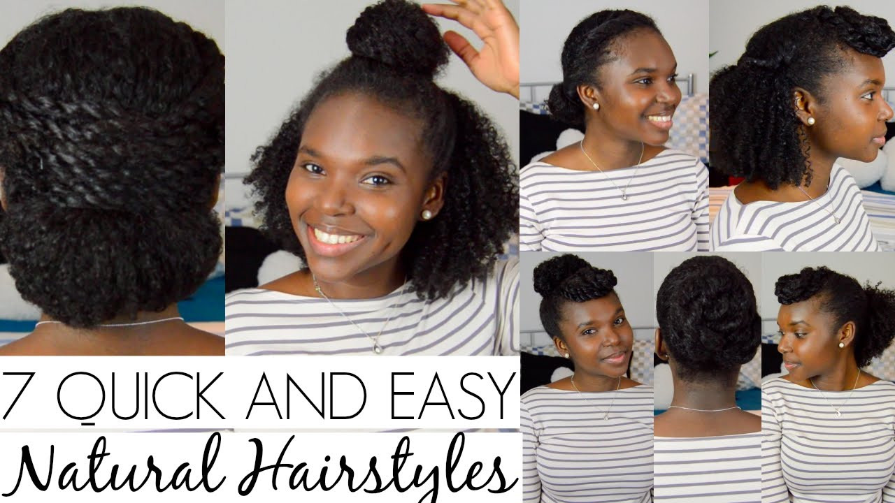Quick Easy Hairstyles For Short Hair
 7 QUICK AND EASY Hairstyles For Natural Hair