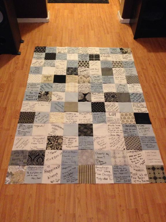 Quilt Wedding Guest Book
 You have to see wedding guest book quilt top by KraftyKT
