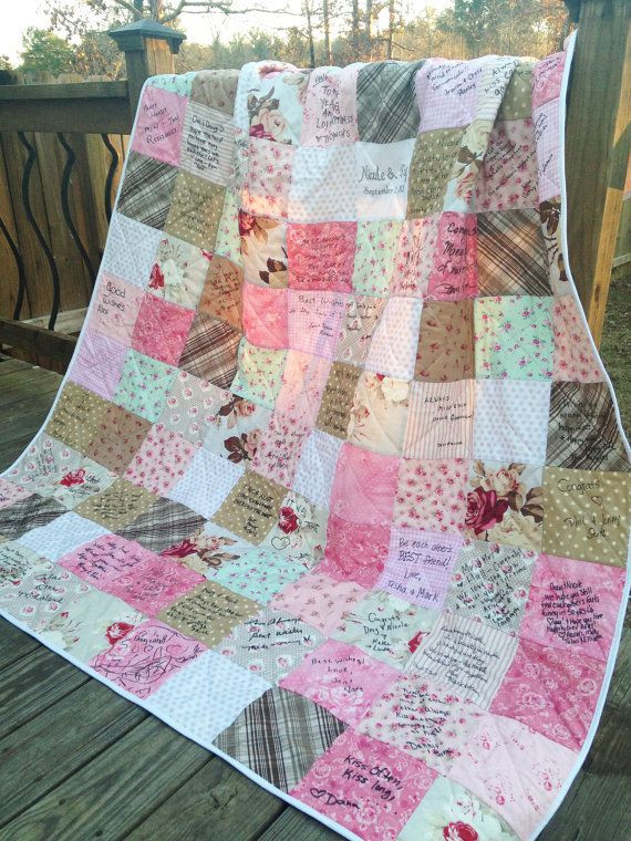 Quilt Wedding Guest Book
 THE BASIC Wedding Guest Book Quilt You Choose Size
