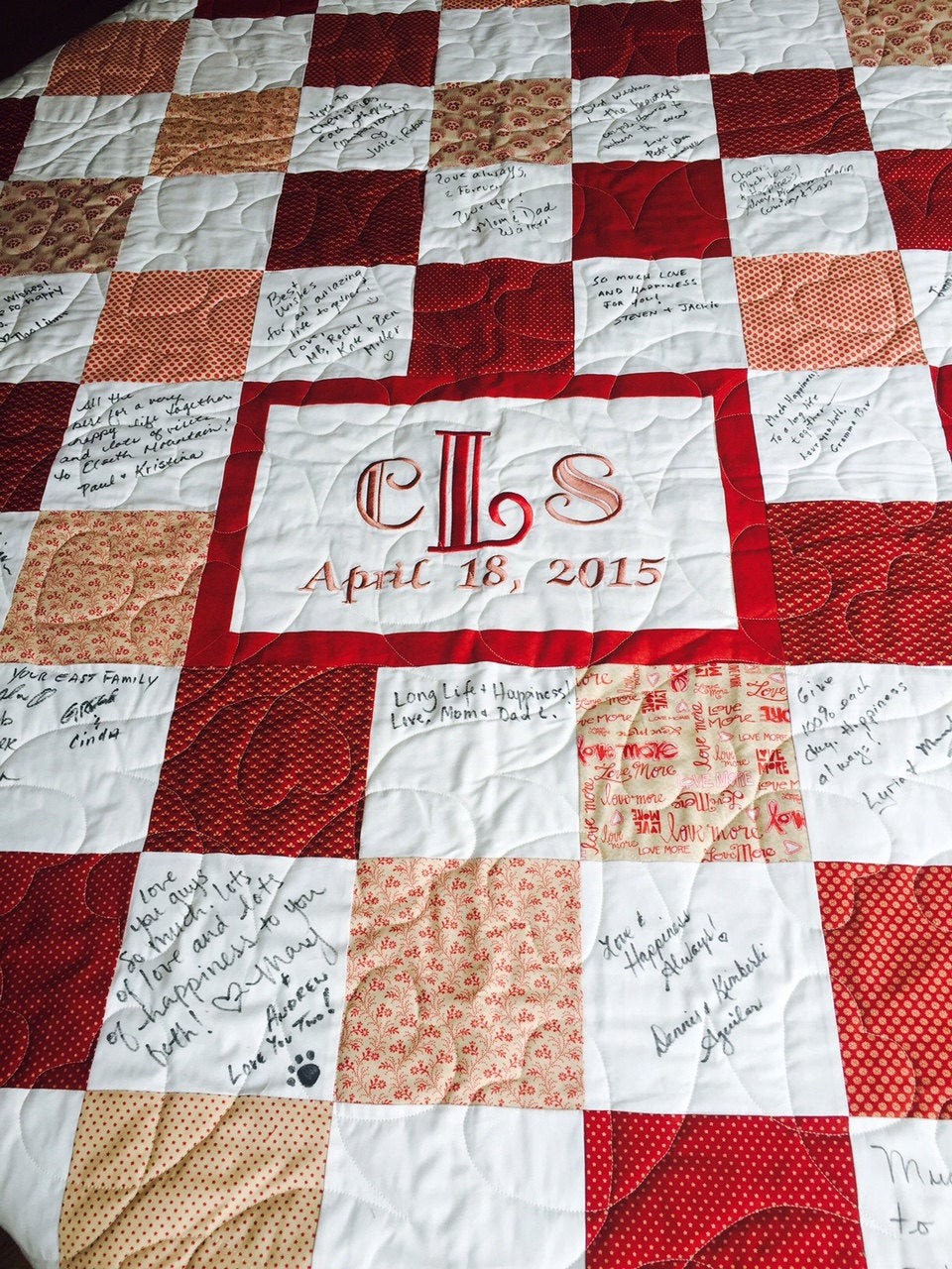 Quilt Wedding Guest Book
 Custom Made Wedding Guest Book Quilt for your guests to sign