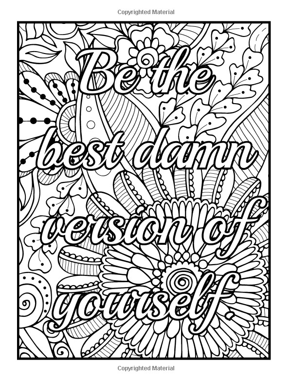 Quote Coloring Pages For Adults
 Amazon Be F cking Awesome and Color An Adult
