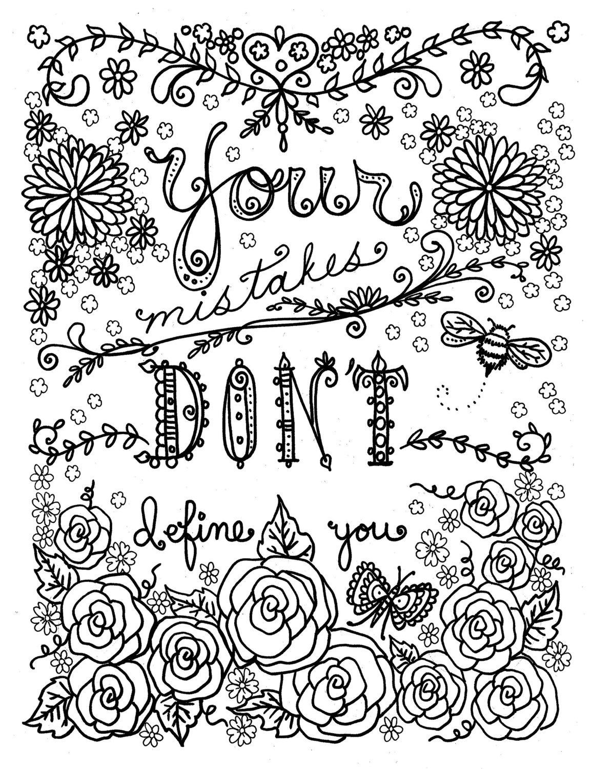 Quote Coloring Pages For Adults
 Pin by iDMe on Embroidery
