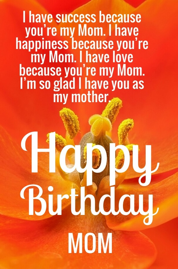 Quote For Mom On Her Birthday
 Cute Happy Birthday Mom Quotes with
