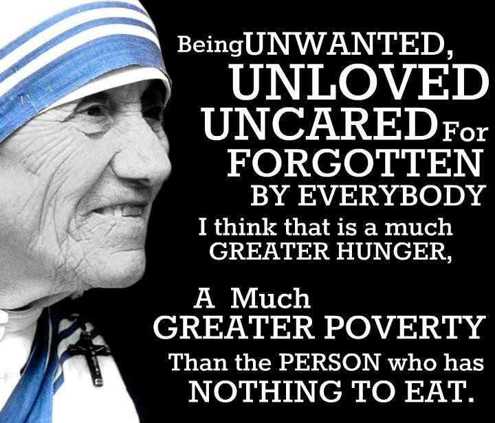 Quote From Mother Teresa
 MOTHER TERESA SAINT OF THE GUTTERS