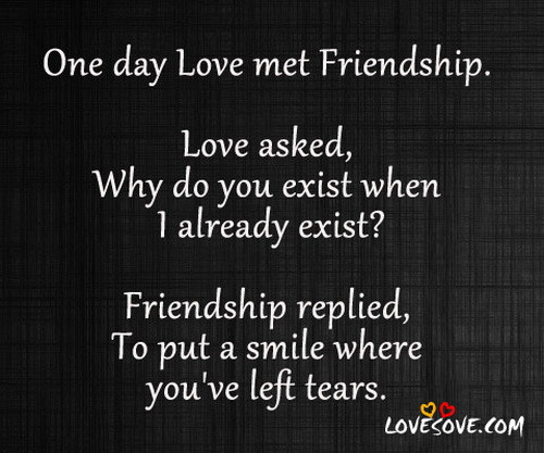 Quote On Friendship And Love
 Inspirational Quotes About Love And Friendship QuotesGram