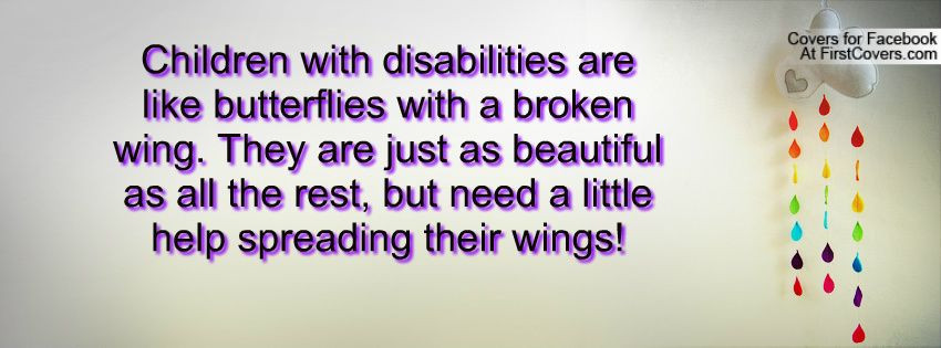 Quotes About Children With Disabilities
 Children with disabilities are like butterflies with a