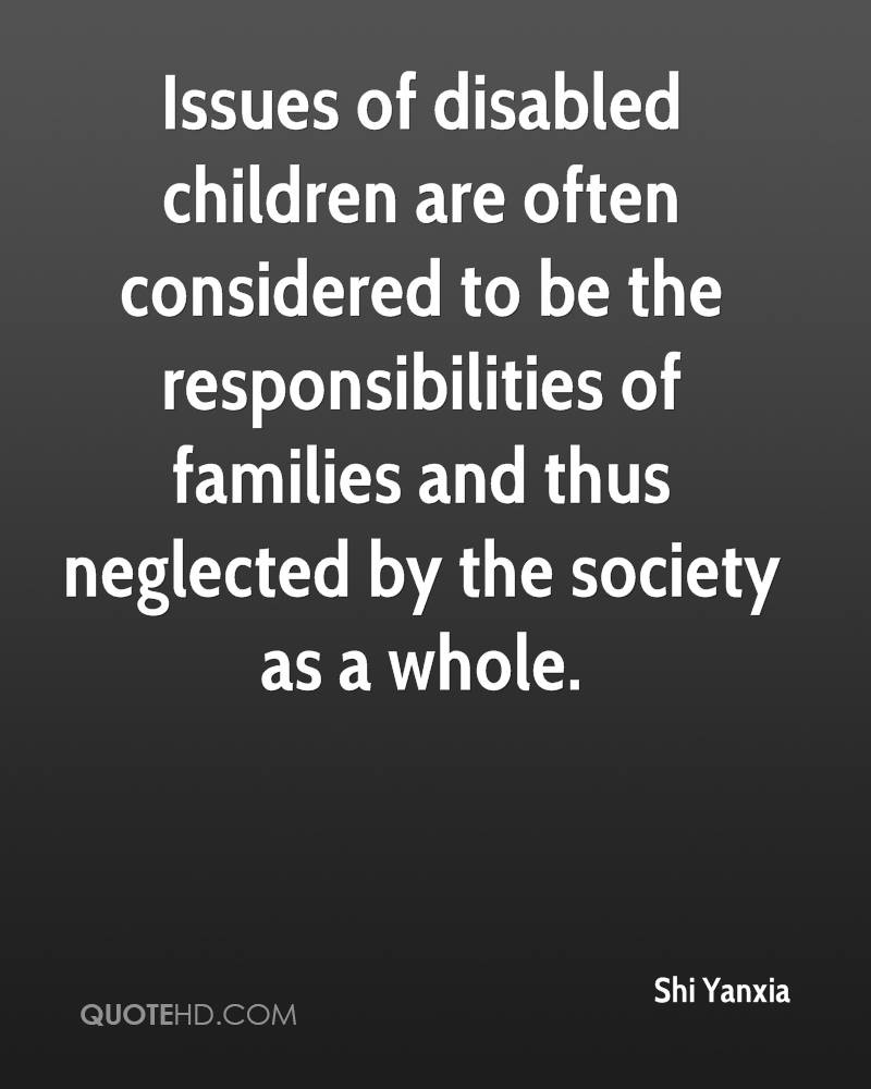 Quotes About Children With Disabilities
 Shi Yanxia Quotes