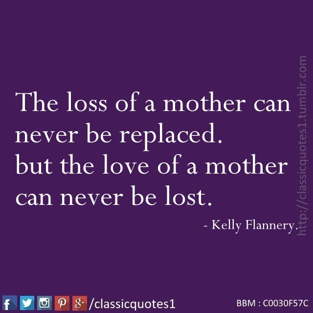 Quotes About Death Of A Mother
 Classic quotes The loss of a mother can never be replaced