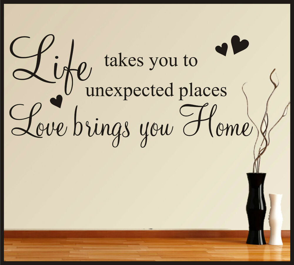 Quotes About Family And Love
 WALL ART STICKERS QUOTES LIFE LOVE FAMILY HOME WORDS