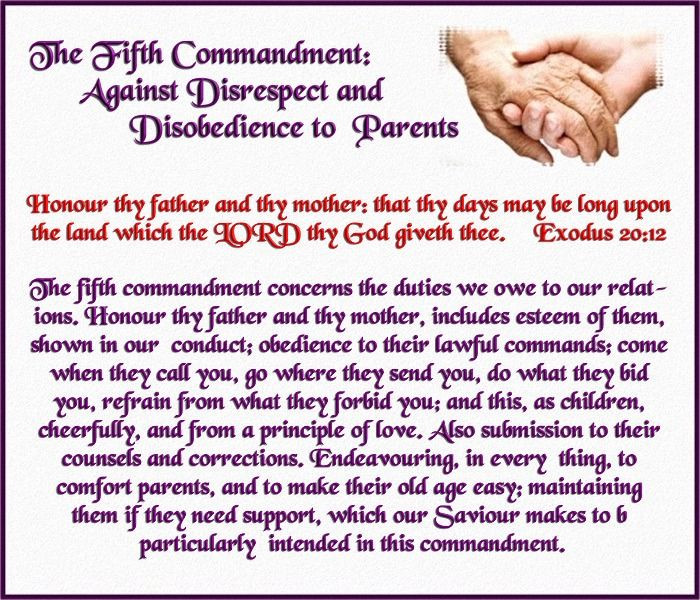 Quotes About Grown Children
 The Fifth mandment Against Disrespect and Disobe nce