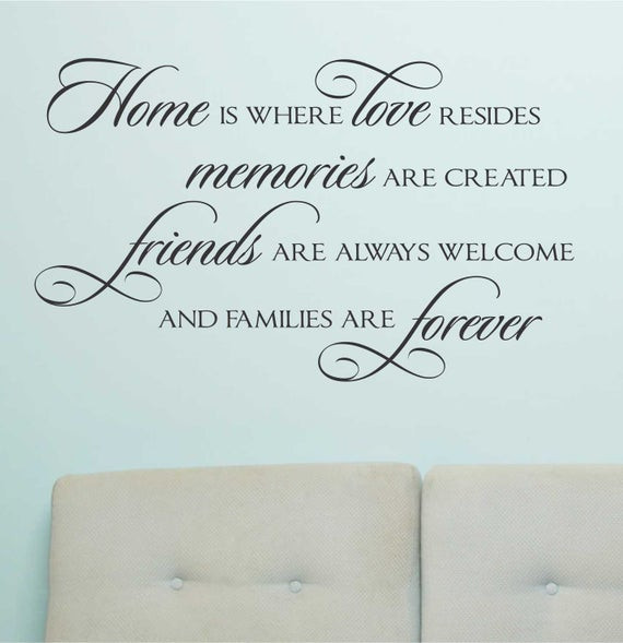 Quotes About Making Memories With Family
 Home Love Resides Quote Vinyl Wall Lettering Vinyl Decals