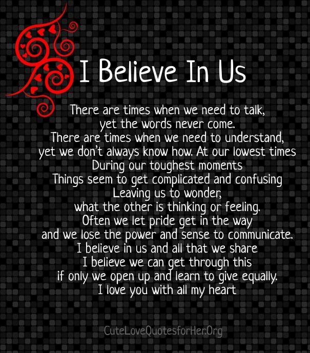 Quotes About Relationship Struggles
 troubled relationship cards poem I believe in us