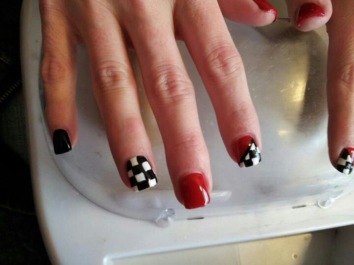Racing Nail Designs
 Racing nails I love these LOVE♥