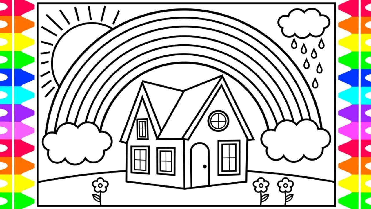 Rainbow Coloring Pages For Toddlers
 How to Draw a RAINBOW for Kids 🌈💜💚💖Rainbow Drawing for