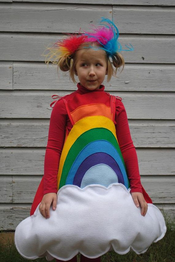 Rainbow Costume DIY
 Handmade felt Rainbow costume for Toddler to by