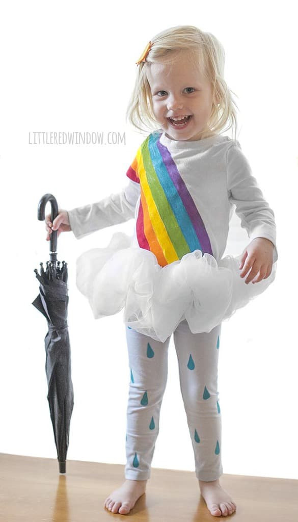 Rainbow Costume DIY
 DIY Rainbow Costume for Kids Little Red Window