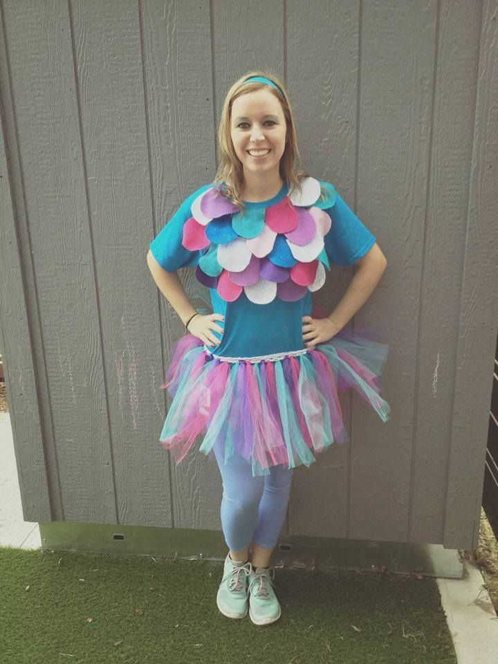 Rainbow Costume DIY
 Rainbow Fish Costume under $40 dollars Tulle headband t