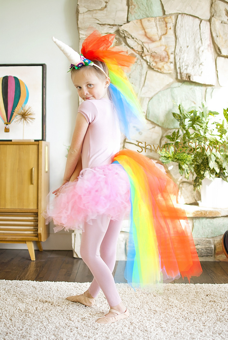 Rainbow Costume DIY
 DIY Rainbow Unicorn Costume Shwin and Shwin