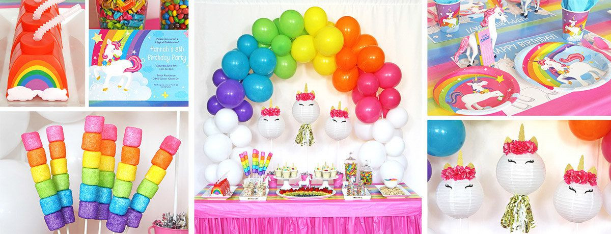 Rainbow Unicorn Birthday Party Ideas
 Unicorn Party Supplies Birthday Decorations