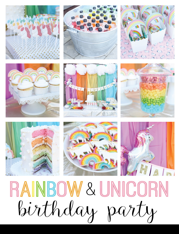 Rainbow Unicorn Birthday Party Ideas
 unicorn and rainbow birthday party