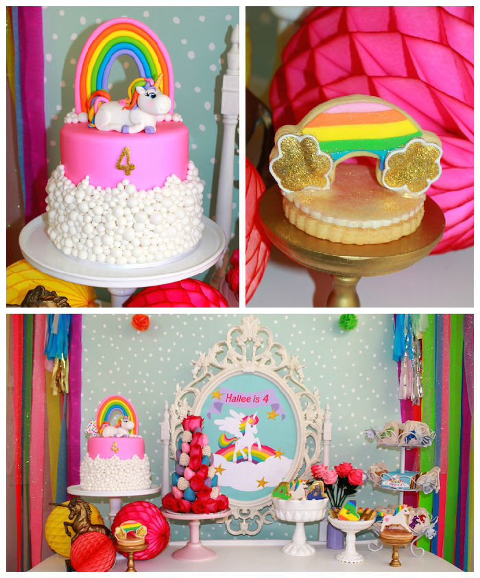Rainbow Unicorn Birthday Party Ideas
 Kara s Party Ideas Rainbow Unicorn Themed Birthday Party