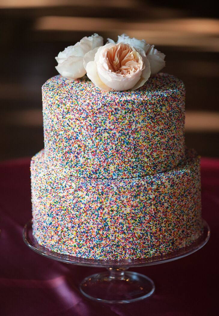 Rainbow Wedding Cakes
 Rainbow Sprinkle Covered Wedding Cake
