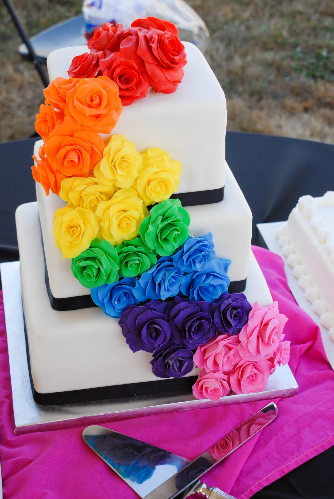 Rainbow Wedding Cakes
 Simply Delicious Cakes Rainbow Roses Wedding