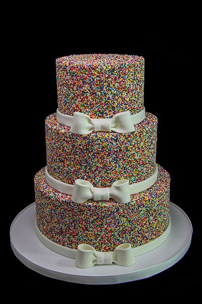 Rainbow Wedding Cakes
 Rainbow Sprinkle Wedding Cake Butterfly Bake Shop in New