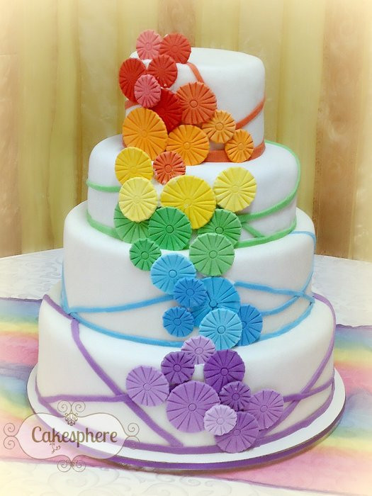 Rainbow Wedding Cakes
 Rainbow Wedding Cakes [14 Pic] Awesome