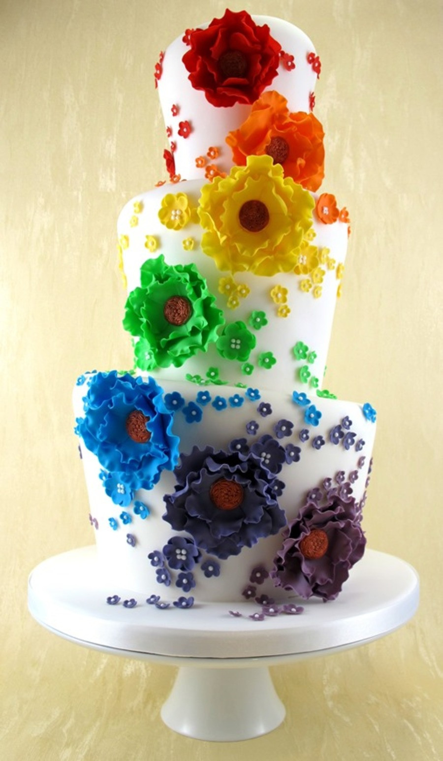 Rainbow Wedding Cakes
 Rainbow Wonky Wedding Cake CakeCentral