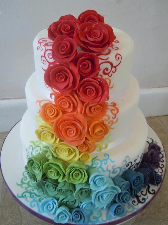 Rainbow Wedding Cakes
 Rainbow Wedding Cakes