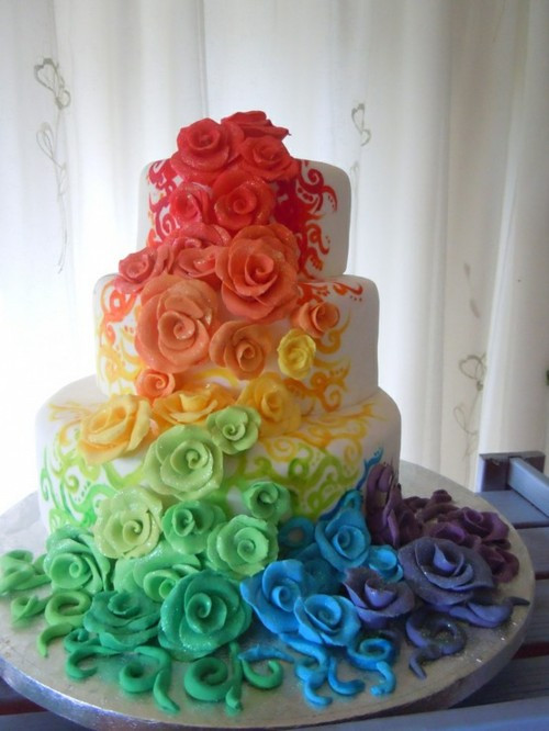 Rainbow Wedding Cakes
 Rainbow Wedding Cakes [14 Pic] Awesome