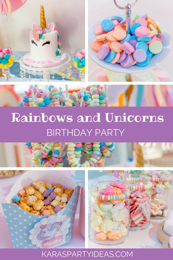 Rainbows And Unicorns Pool Party Ideas
 Kara s Party Ideas Rainbows and Unicorns Birthday Party