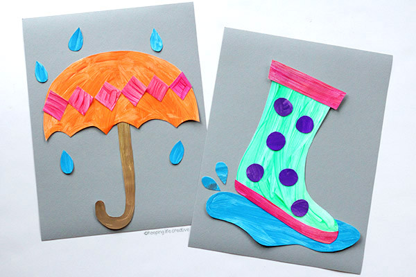 Rainy Day Crafts For Kids
 Rainy Day Umbrella and Rain Boot Craft Keeping Life Creative