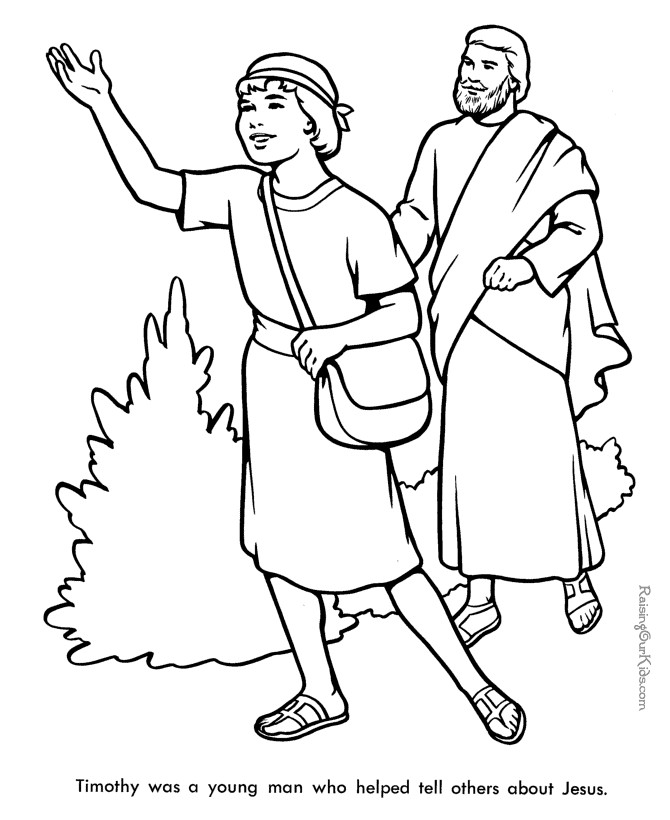 Raising Our Kids.Com Coloring Pages
 Eunice And Timothy Coloring Page Coloring Pages