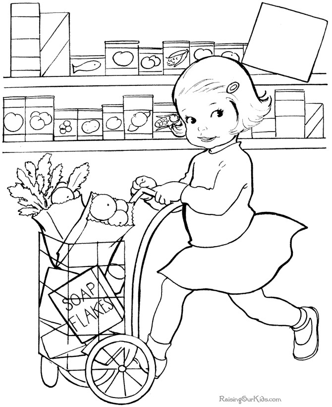 Raising Our Kids.Com Coloring Pages
 Grocery Store Printable Coloring Pages Coloring Pages