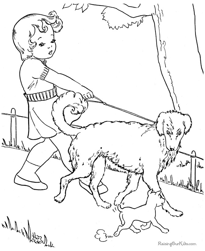 Raising Our Kids.Com Coloring Pages
 Free Dog Printables 061