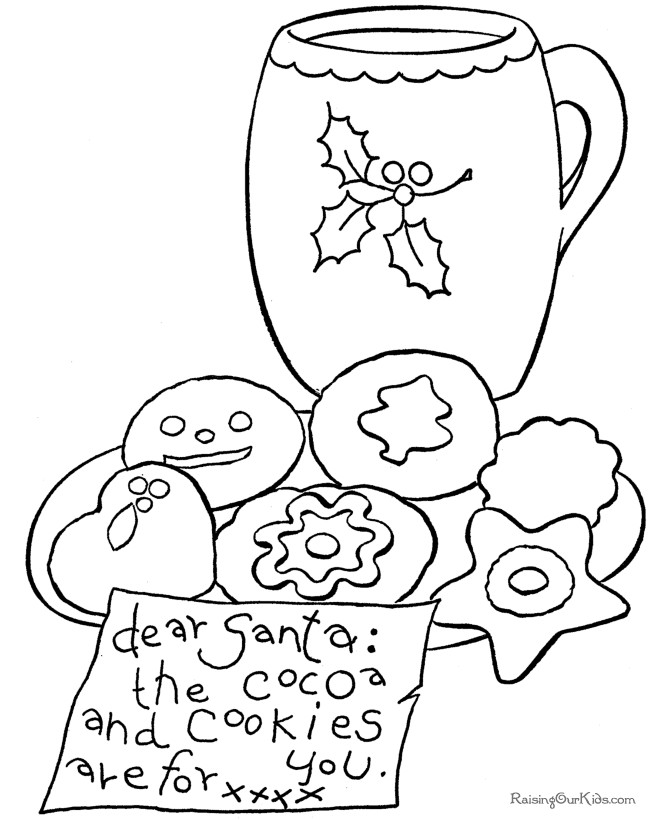 Raising Our Kids.Com Coloring Pages
 Christmas Cookie Coloring