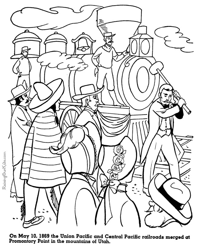 Raising Our Kids.Com Coloring Pages
 Union Central Railroads History coloring pages for kid 065