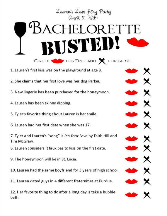 Raunchy Bachelorette Party Ideas
 Bachelorette Busted Unique Printable Bachelorette