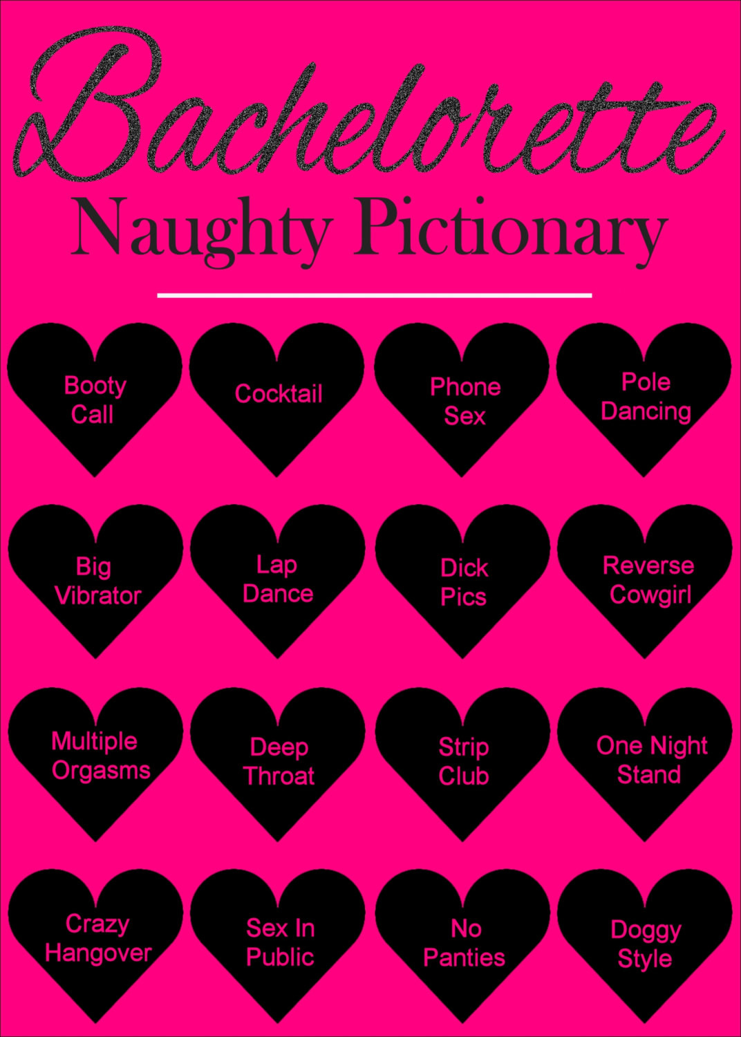 Raunchy Bachelorette Party Ideas
 Bachelorette Party Games Dirty Pictionary by