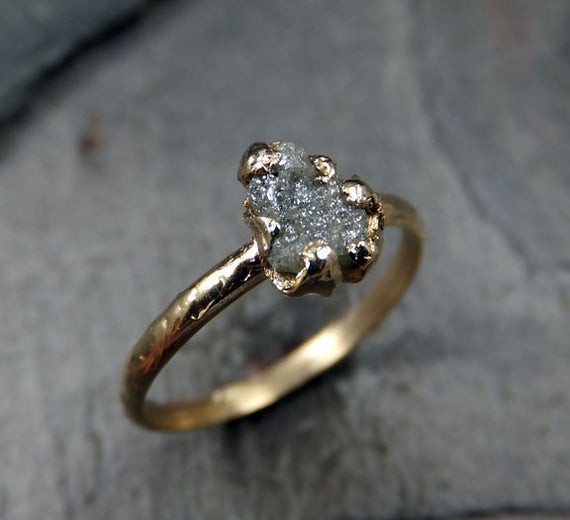 Raw Diamond Engagement Rings
 Raw Rough UnCut Diamond Engagement Ring Rough Diamond