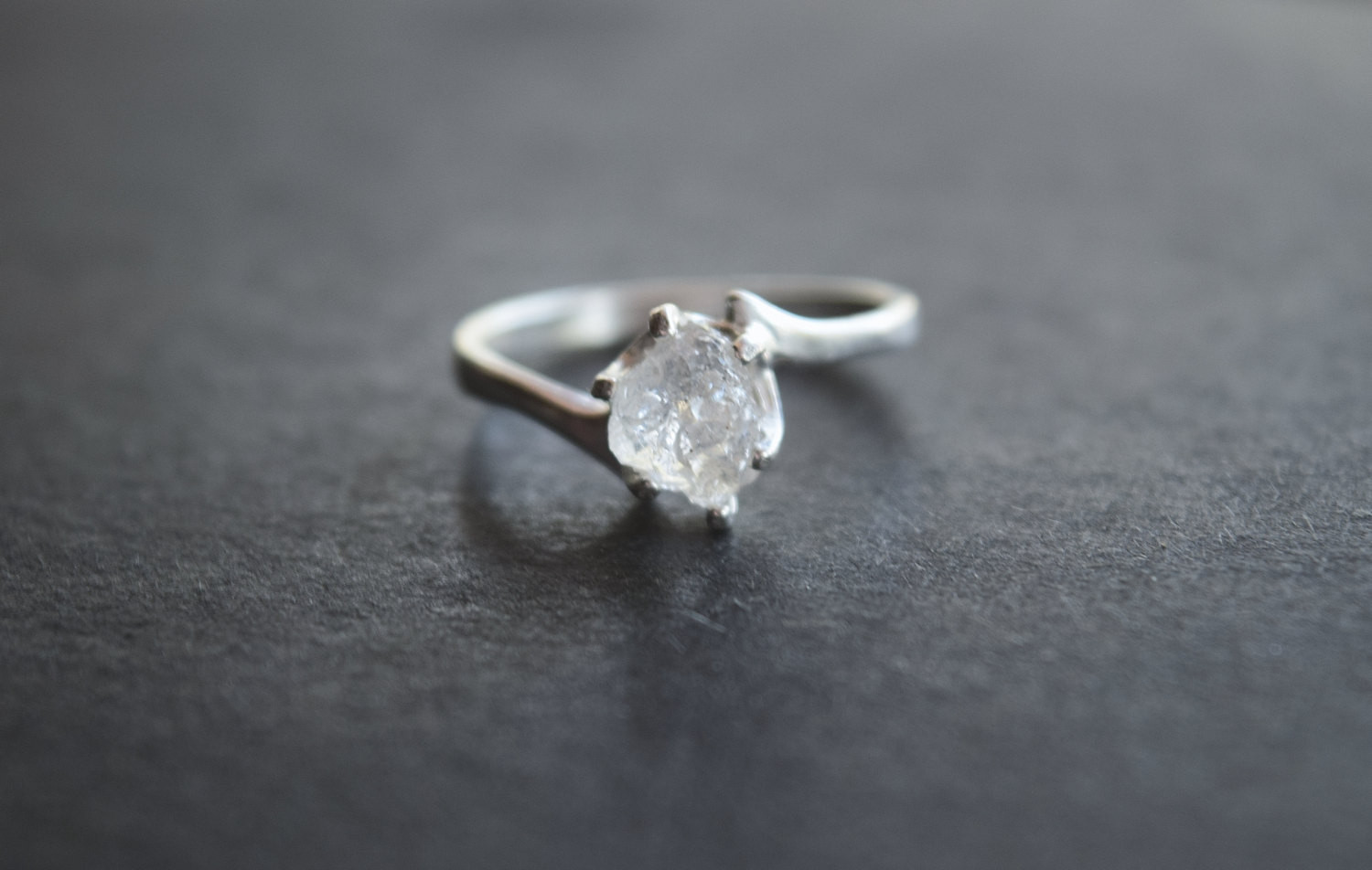 Raw Diamond Engagement Rings
 Boho Engagement Ring Raw Diamond Ring Rough Diamond Wedding