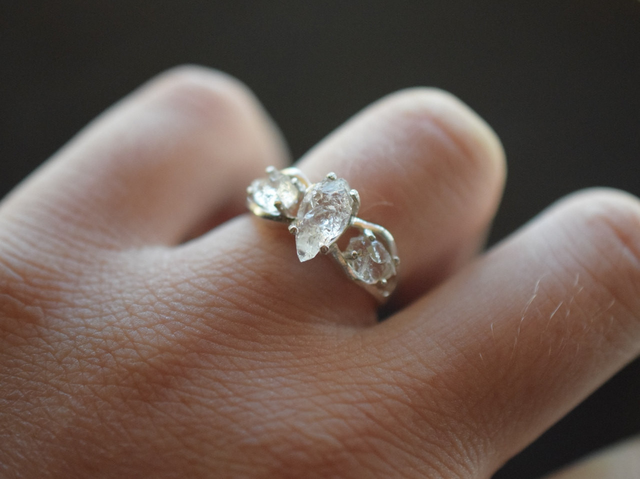 Raw Diamond Engagement Rings
 Raw Diamond Engagement Ring Rough Diamond Wedding Band by
