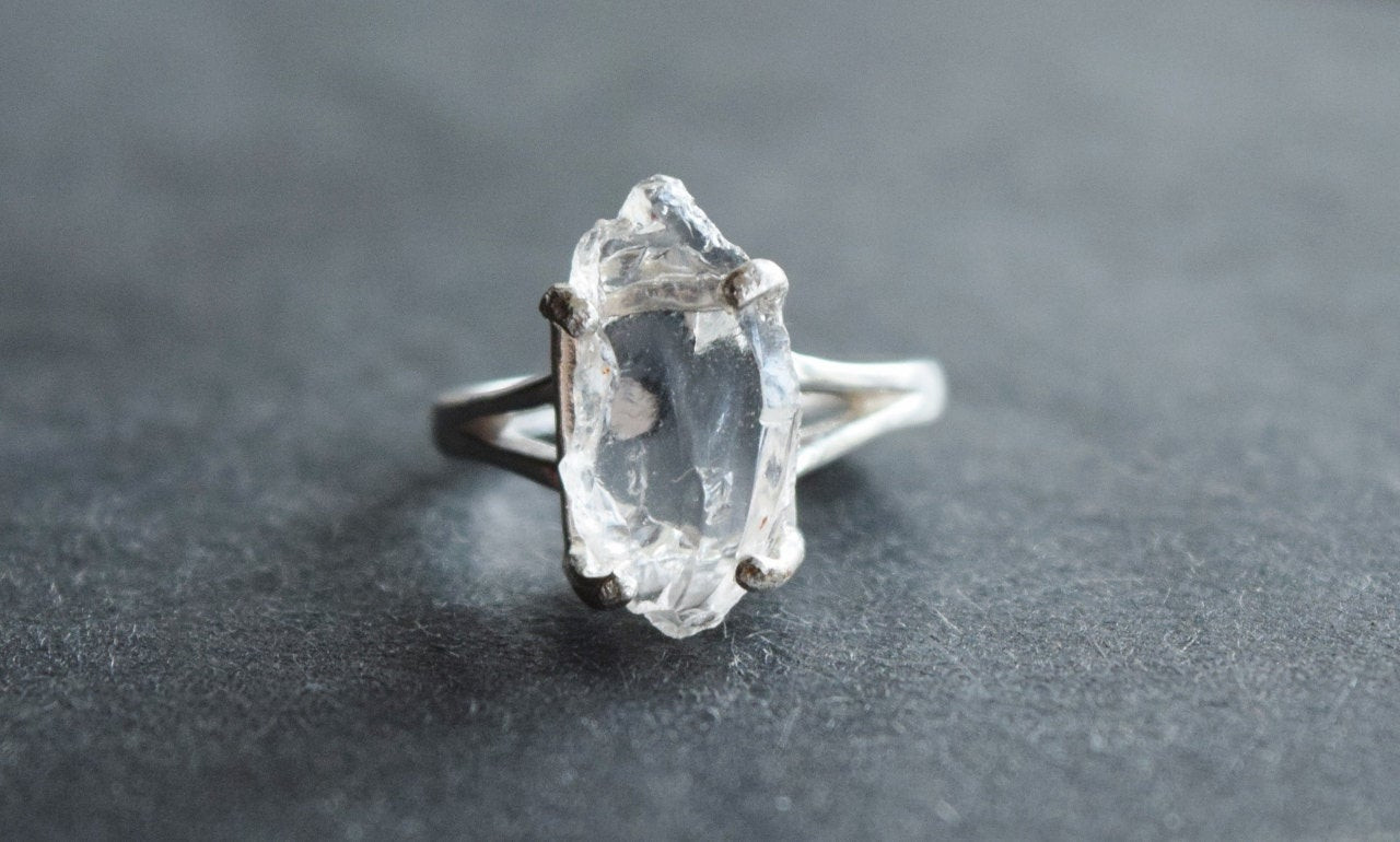 Raw Diamond Engagement Rings
 Handmade Raw Diamond Engagement Ring Rough Natural Uncut