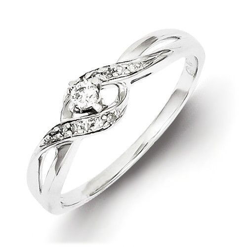 Real Diamond Promise Rings
 Sterling Silver Genuine Diamond Infinity Twist Promise