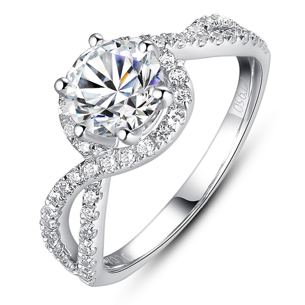 Real Diamond Wedding Rings
 Luxury Engagement Ring 1 Carat Simulated Diamond Ring As